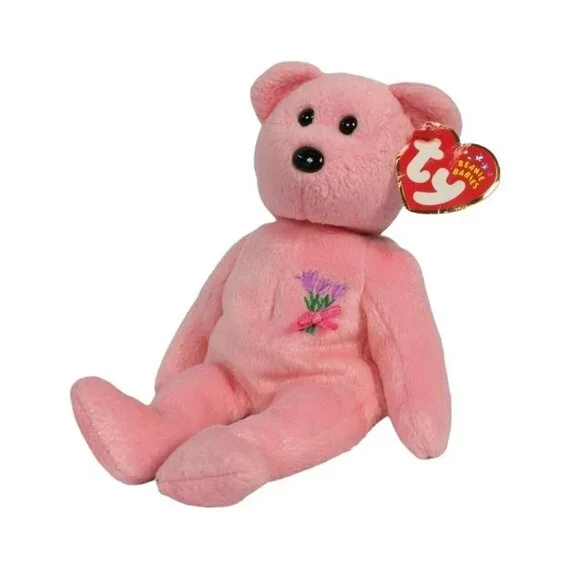 TY Beanie Baby MUM Pink Sparky Plush Stuffed Teddy Bear (Retired 2002 Mint) - Picture 1 of 4